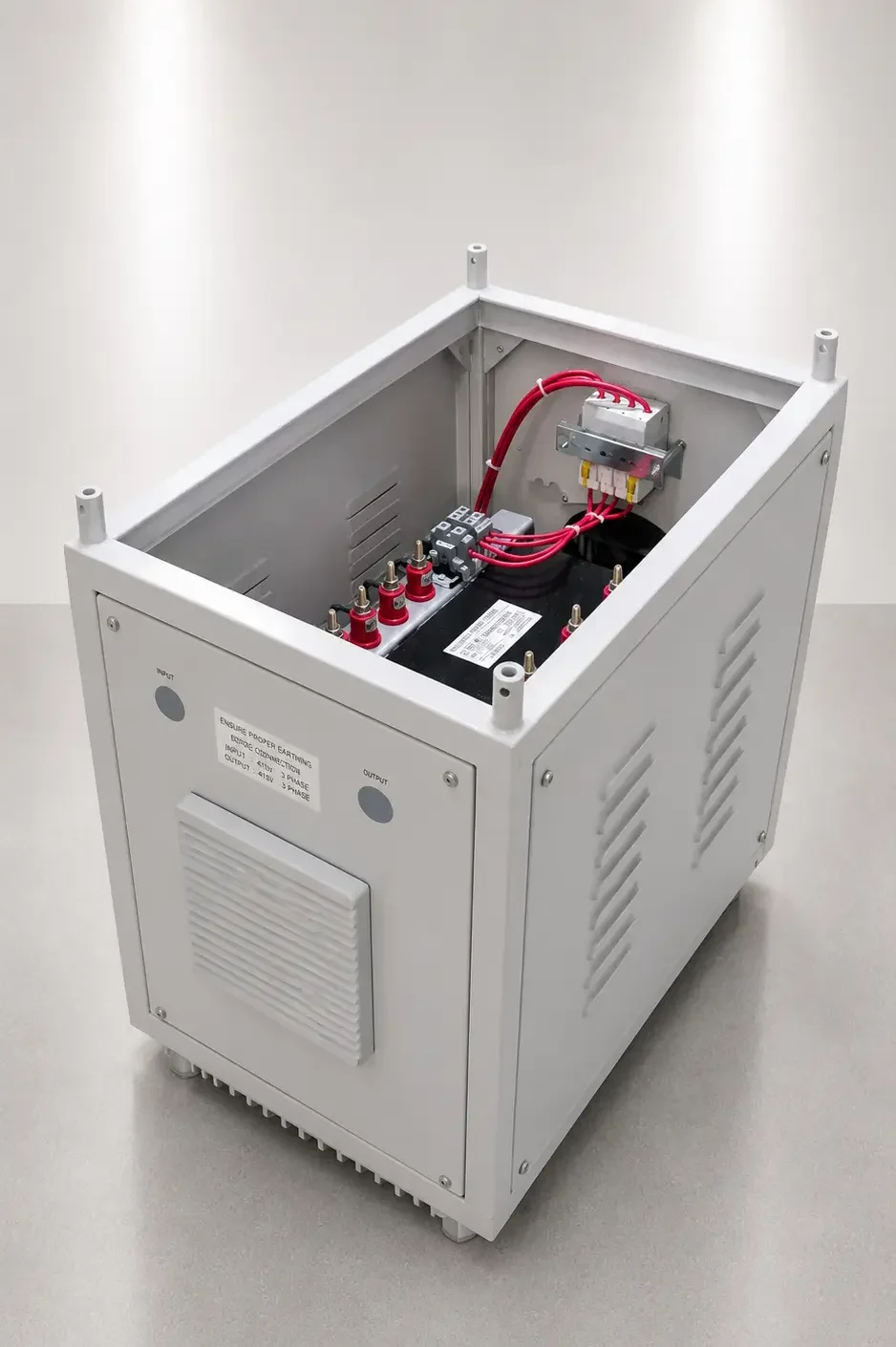 Auxiliary power transformer designed for stable voltage supply to critical support systems.