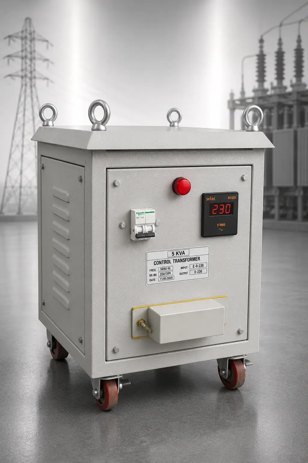 Reliable electrical isolation transformer preventing ground loop interference and voltage spikes.