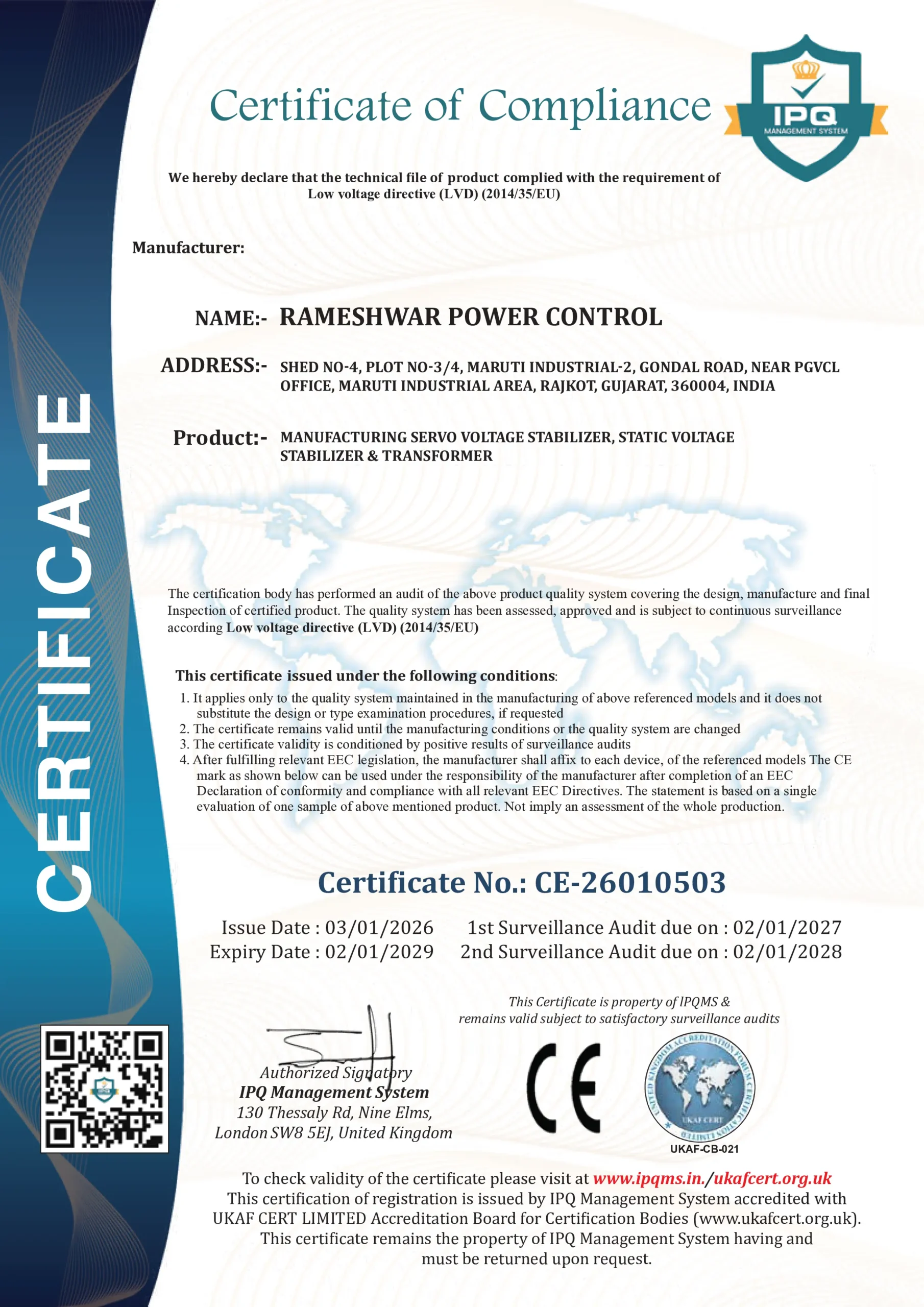 CE RAMESHWAR POWER CONTROL