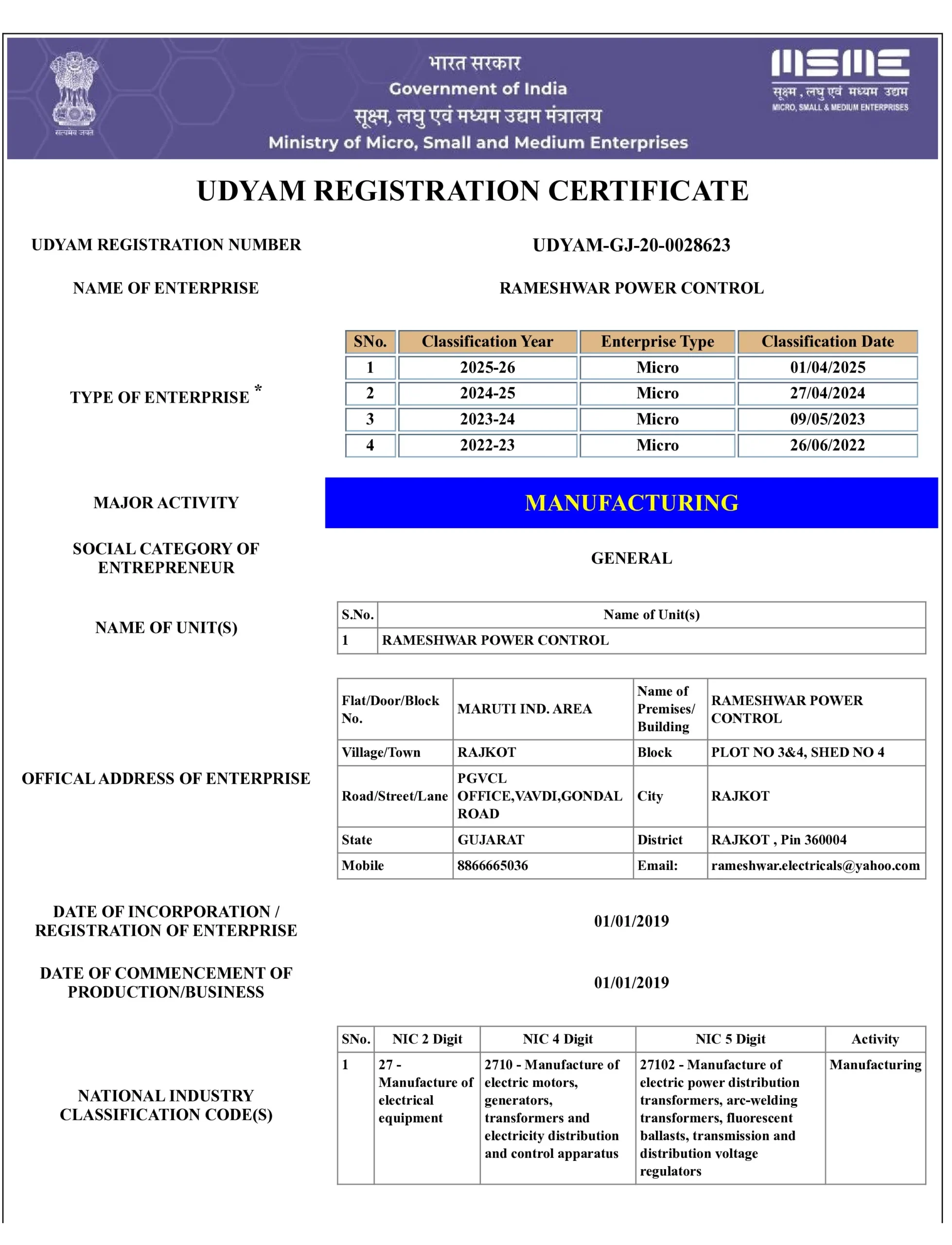 RPC Udyam Registration Certificate-1